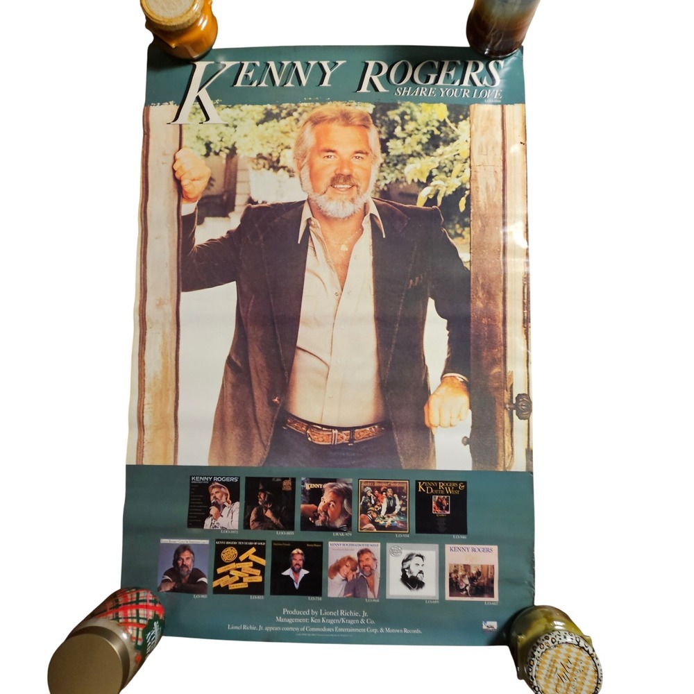 Kenny Rogers Share Your Love Vintage 1981 Promo‎ Album Poster 24x36 Liberty